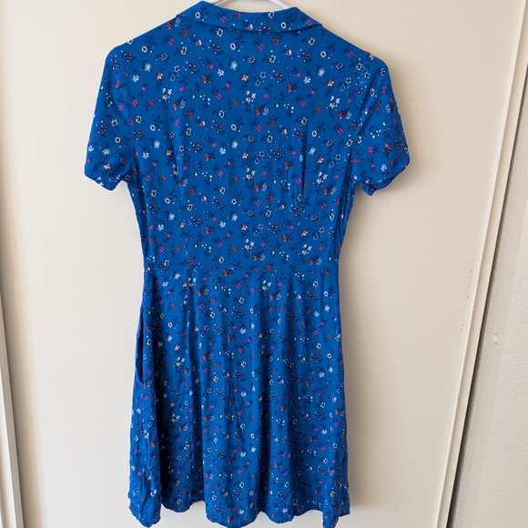GAP Womens XS Blue Floral Print Dress Cottagecore Fairycore Whimsy Romantic - Picture 5 of 7
